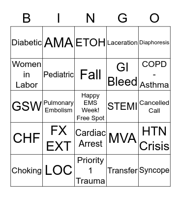 Add run # to each square as you run that call. Bingo Card