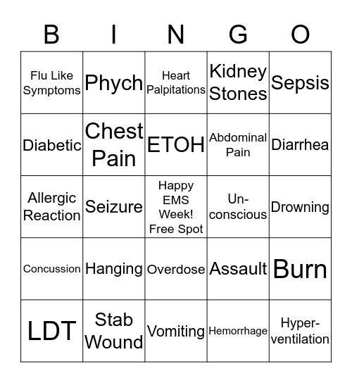 Add run # to each square as you run that call Bingo Card
