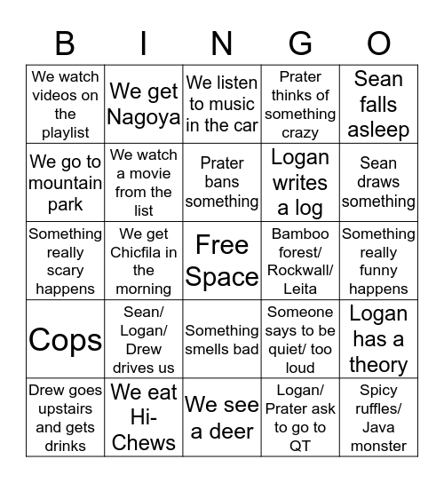 The Boys Bingo Card