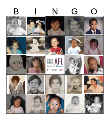 AFL Holiday Party 2019 Bingo Card