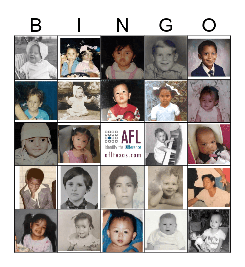 AFL Holiday Party 2019 Bingo Card