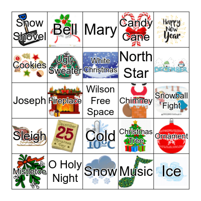 Wilson Christmas Bingo Card