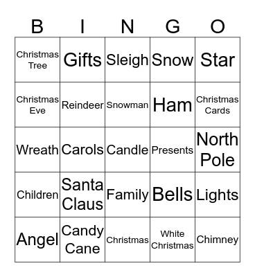 Christmas! Bingo Card