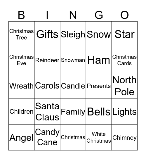 Christmas! Bingo Card
