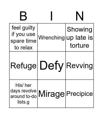 Bingo Card