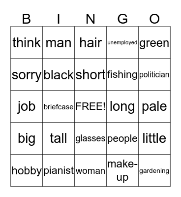 Unit 4 Bingo Card