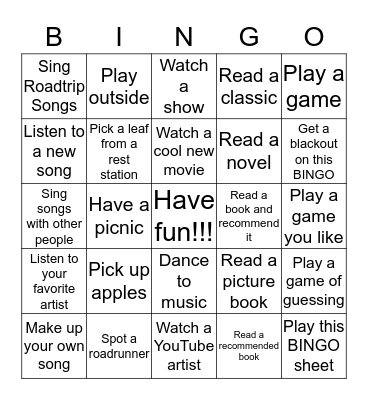 Download 2019 2020 Winter Roadtrip Bingo Card