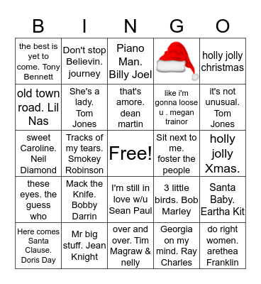 round one  Bingo Card