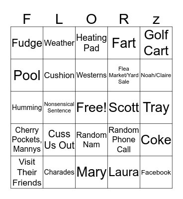 MAMAW Bingo Card