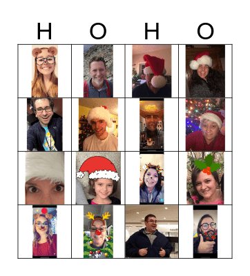 Family Christmas Bingo Card