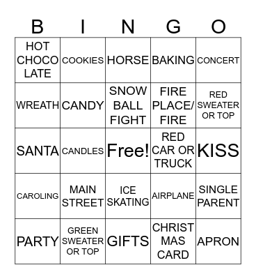 CHRISTMAS Bingo Card