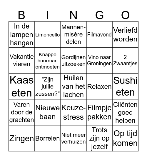 2020 BINGO! Bingo Card