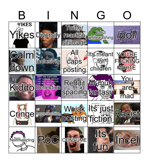 /tv/ Woke Bingo Card