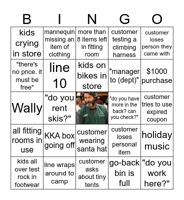 REI 67 Retail Bingo Card