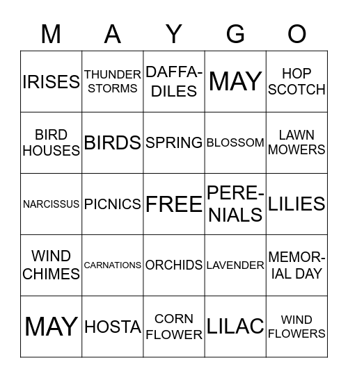 MAYGO - FSC Bingo Card