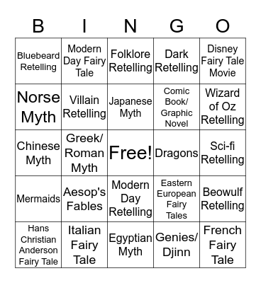 Imagine Your Story Bingo Card
