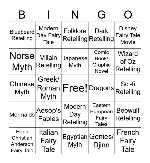 Imagine Your Story Bingo Card