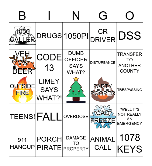 911 BINGO Card