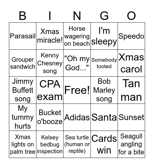 b&k&k&k bingo 2019 Bingo Card