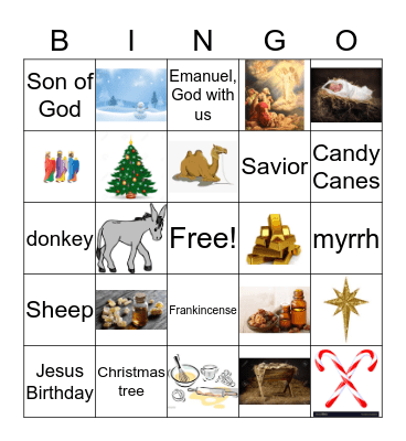 The Meaning of Christmas Bingo Card