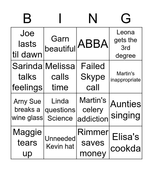 Buggy Christmas Bingo Card