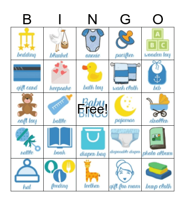 BABY SHOWER BINGO Card