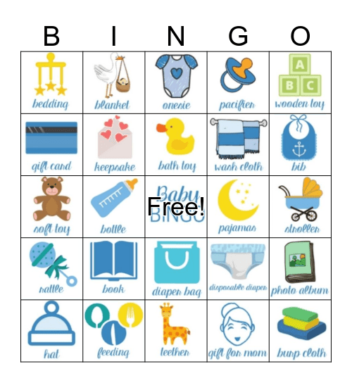 BABY SHOWER BINGO Card