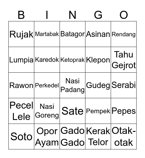 Dodo's Bingo Card