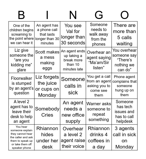 TL BINGO  Bingo Card