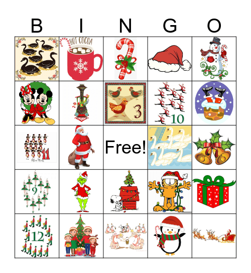 MERRY CHRISTMAS Bingo Card