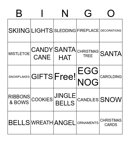 CHRISTMAS BINGO!!! Bingo Card