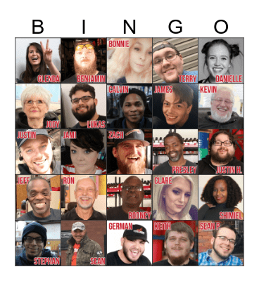 AFI's Family Bingo Card