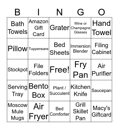 Yasemin's Bridal Bingo! Bingo Card