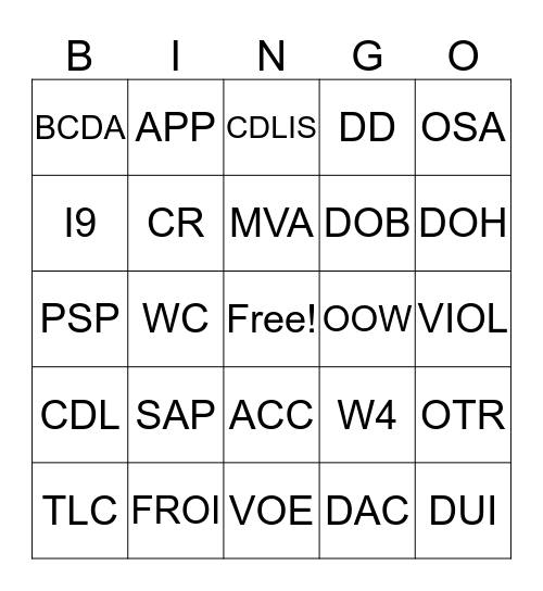 A VERY TRUCKING CHRISTMAS Bingo Card