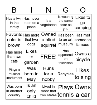Bingo Card