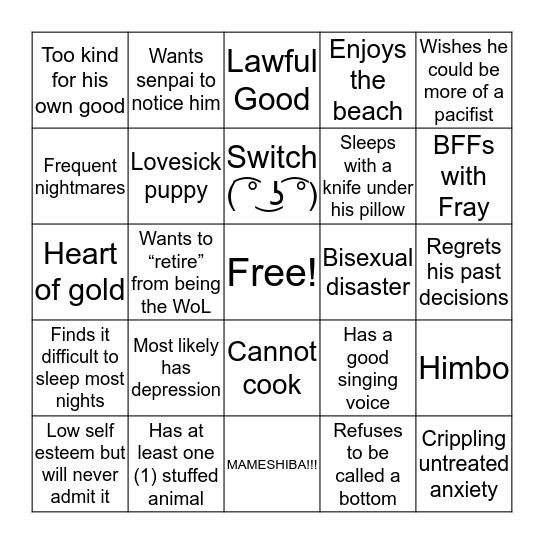Meteor Bingo Card
