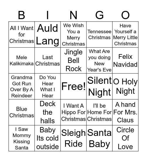 Christmas Bingo Card