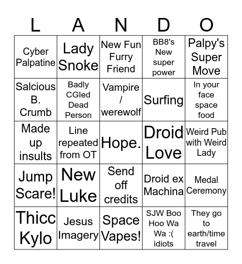 Disney Bingie! Bingo Card