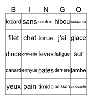 Bingo Card