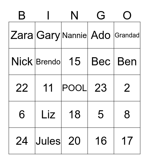 CHRISTMAS BINGO 2019 Bingo Card