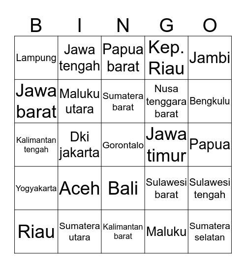 Bingo ENA99YENA Bingo Card