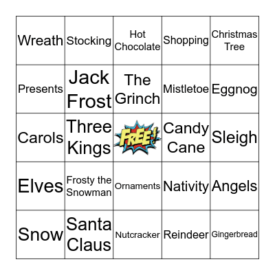 Christmas Bingo  Bingo Card