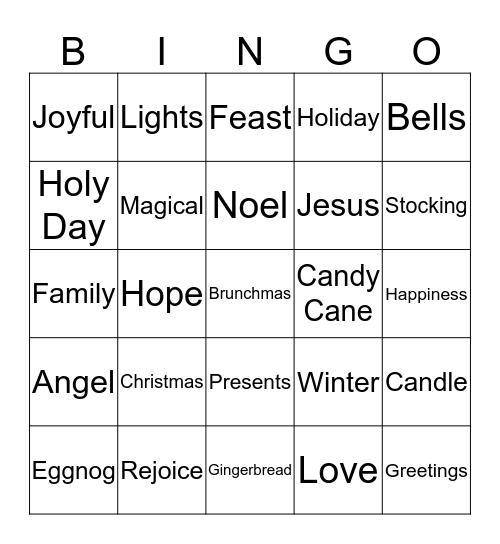 Brunchmas Bingo! Bingo Card