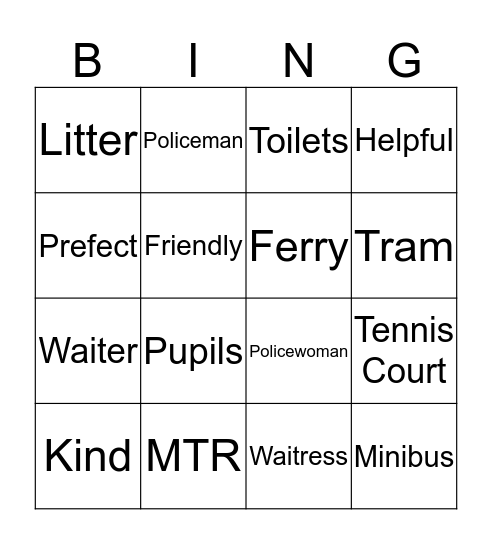 End of Semester Bingo Card