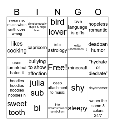 Eden Bingo Card
