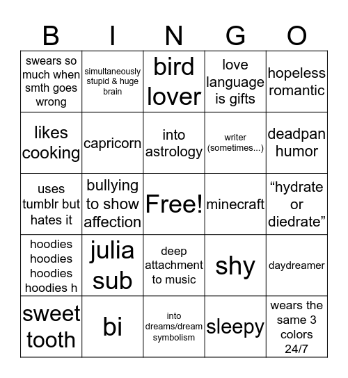 Eden Bingo Card