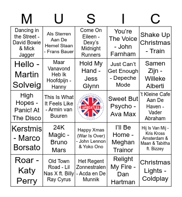 112 Bingo Card