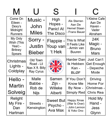 115 Bingo Card