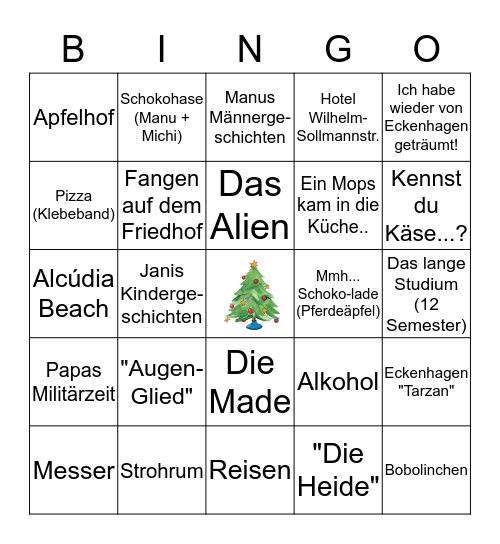 Familienbingo Card