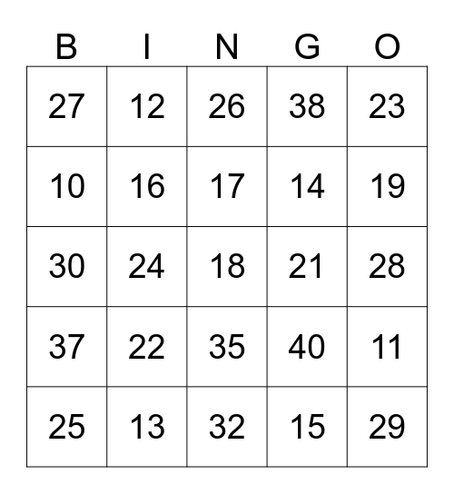Dhika Bingo Card